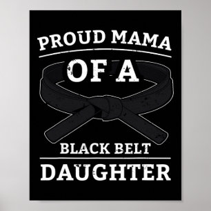 Poster Karate Black Belt Fille Mama Cadeau Arts Martiaux