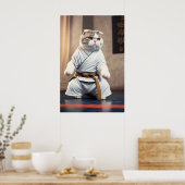 Poster Karate Cat 82 (Cuisine)