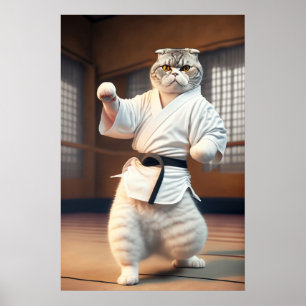 Poster Karate Cat 89