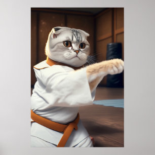 Poster Karate Cat 90