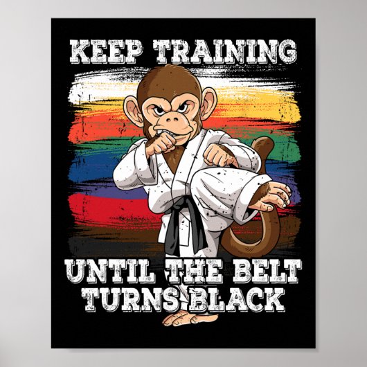 Poster Karate Continuer L'Entraînement Jusqu'À Ce Que La (Devant)