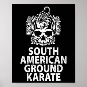 Poster Karate de sol sud-américain Bjj Jiu-jit brésilien