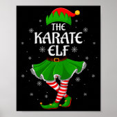Poster Karate Elf Christmas Family Girls Women Elf Squad (Devant)