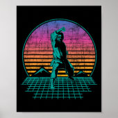 Poster Karate Fighter - Retro Karateka Martial Arts Self (Devant)