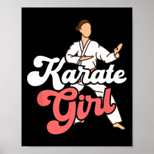 Poster Karate Girl Fighter Autodéfense Karateka