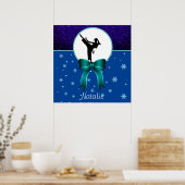 Poster Karate Girls Parties scintillant et Bow Snowflake (Cuisine)