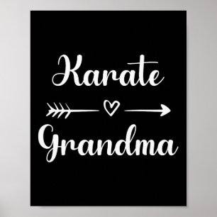 Poster Karate Grandma Nana Karate Sport Lover Fête des mè
