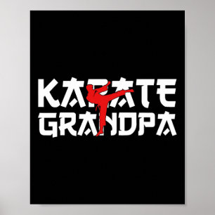 Poster Karate Grandpa Black Belt Combattez Lifestyle Kara