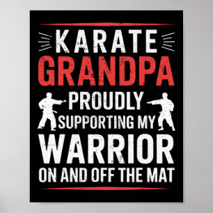 Poster Karate Grandpa Soutenir Mon Guerrier Karate Grandf
