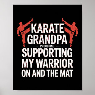 Poster Karate Grandpa Soutenir Mon Guerrier Karate Grandf