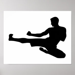 Poster Karate jump kick