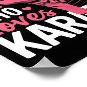 Poster Karate Juste Une Fille Qui Aime Karate Arts Martia (Coin)