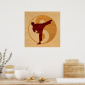 Poster Karate Kick-Yin Yang. (Cuisine)