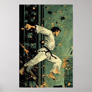 Poster Karate Kid Caractère principal Bande dessinée