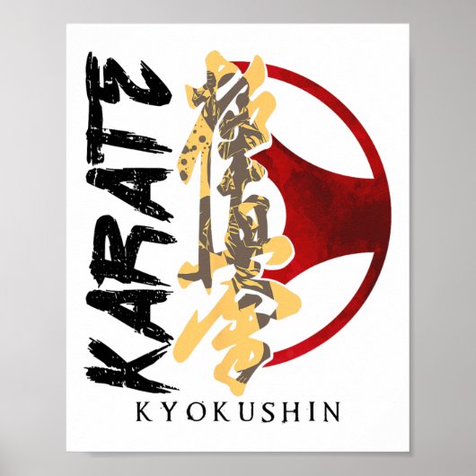 Poster Karate Kyokushin Martial Arts Trainer Fighter Mart (Devant)