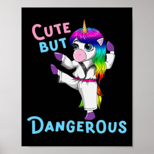 Poster Karate Licorne Kickboxing Arts Martiaux Jiu Jitsu 