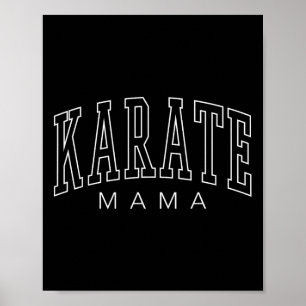 Poster Karate Mama Femmes Preppy Karate Maman