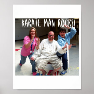 Poster Karate Man Rocks T Shirt