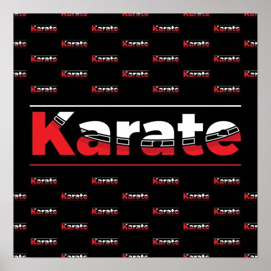 Poster Karate Martial Arts Rouge (Devant)