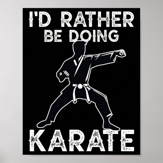 Poster Karate Martial Arts Training Funny Karate Graphism (Devant)