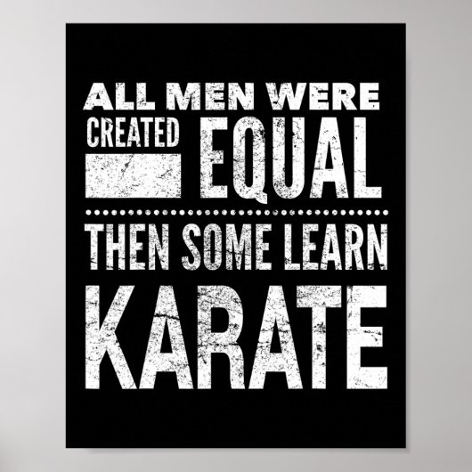Poster Karate Men Martial Arts Sensei Drôle Déclaration p (Devant)