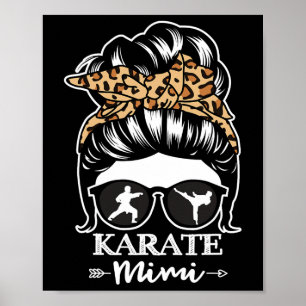 Poster Karate Mimi Messy Bun Cheveux Funny Karate Fighter