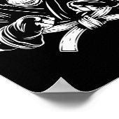 Poster Karate Monkey Dessin Kickboxing Jiu-jitsu Mixed ma (Coin)