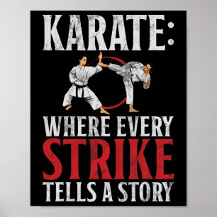 Poster Karate Où Chaque Grève Raconte Une Histoire Karate