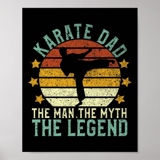 Poster Karate Papa La Légende (Devant)