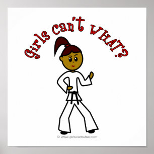 Poster Karate pour femmes sombres