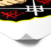 Poster Karate Shorin Ryu Style Matsubayashi Kanji Devant (Coin)