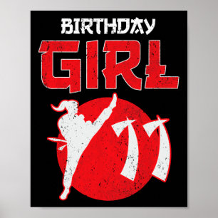 Poster Karate Taekwondo 11 ans Anniversaire Martial Art