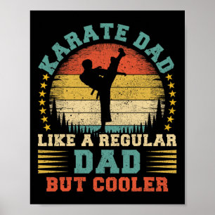 Poster Karate vintage Papa Comme Un Papa Régulier Karate