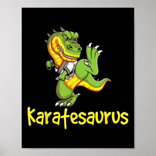 Poster Karatesaurus - Karateka Martial Arts Self Defense (Devant)