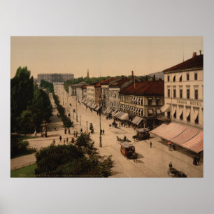 Poster Karl Johans Gade et Slottet, Oslo, Norvège