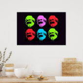 Poster Karl Marx Collage (Cuisine)