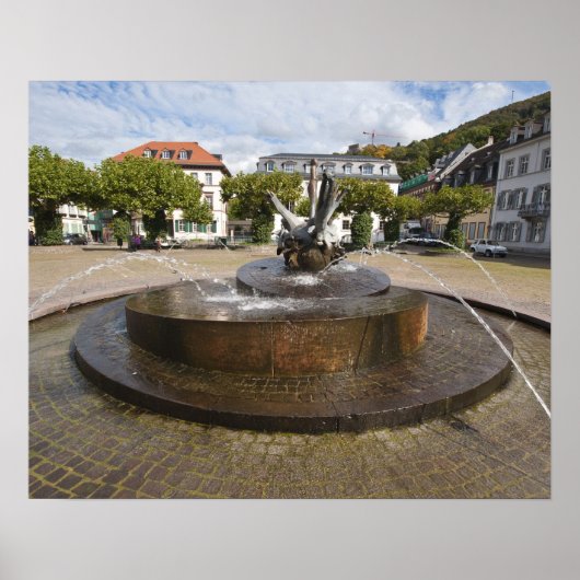 Poster Karl's Square, Old Town Heidelberg (Devant)