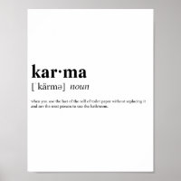 Affiche Définition Karma