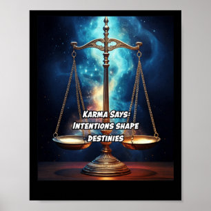 Poster Karma Dit Que Les Intentions Forment Les Destinées