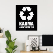 Poster Karma Toujours Avec Toi Bouddha Bouddha Bouddhiste (Bureau à domicile)