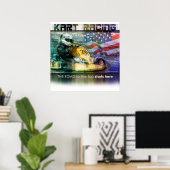 Poster Karting Américain (Bureau à domicile)