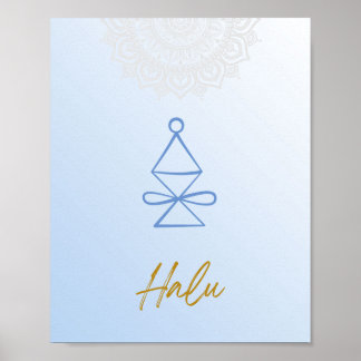Poster Karuna Reiki Halu Mandala Sky Blue