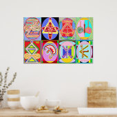 Poster KARUNA REIKI = Tous les 8 symboles (Cuisine)