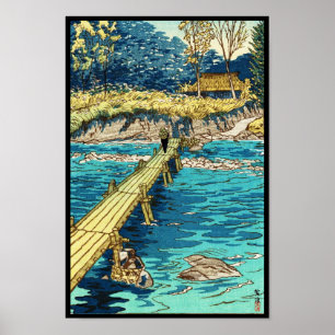 Poster Kasamatsu Shiro Musashi Arashiyama shine hanga