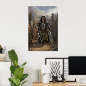 Poster Kat dans les ruines d'une ville ancienne (Bureau à domicile)