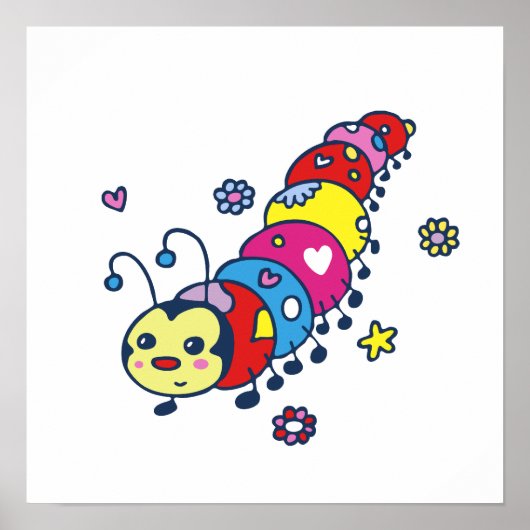 Poster Kat le chenille (Devant)