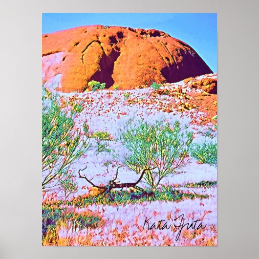 Poster Kata Tjuta Les Olgas Australie Centrale Voyage (Devant)