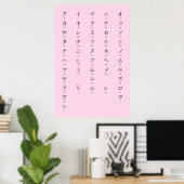 Poster Katakana Avec Romaji Apprendre Les Caractères Japo (Bureau à domicile)