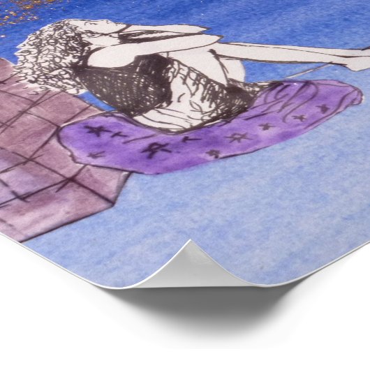 Poster Kate sur le toit - Autoportrait d'Imaginaire (Coin)