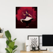 Poster Kathak Dancer - une performance solo en Vector (Bureau à domicile)